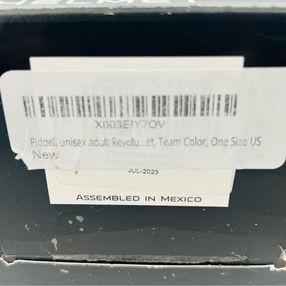 NWT New England Patriots Football Mini Helmet Riddell NFL SUPERBOWL Collector - Picture 7 of 7